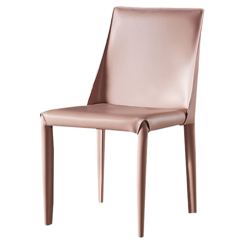 Modern Metal Dining Armless Chair Leather Dining Room Chair for Restaurant Use Clearhalo ' kitchen&dining_furn' 'Dining Chairs' 'Dining Tables & Seating' 'dining_chair' 'furn' 'furn_dining_chair' 'Furniture' 'furniture_dining_chair' 'Kitchen & Dining Furniture' 'kitchen' 1200x1200_ca0efafa-9698-490e-9148-6b430f4322fa