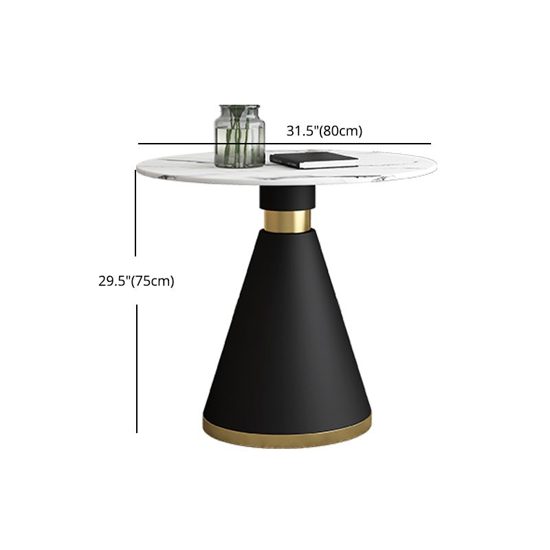 Glam 1/2/5 Pieces Round Dining Set Sintered Stone Dining Table Set for Restaurant Clearhalo 'Dining Room Sets' 'Dining Tables & Seating' 'dining_room_set' 'furn' 'furn_dining_room_set' 'Furniture' 'furniture_dining_room_set' 'Kitchen & Dining Furniture' 'kitchen&dining_furn' 'kitchen' 1200x1200_ca0f8dd9-c8ab-4db6-9df8-1f06c2eeb3ab