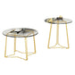 Frame Nesting Coffee Table Set Modern Round Glass Coffee Table