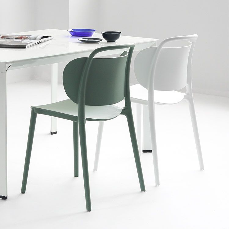 Contemporary Style Plastic Chair Dining Armless Open Back Chairs for Kitchen Clearhalo 'Dining Chairs' 'Dining Tables & Seating' 'dining_chair' 'furn' 'furn_dining_chair' 'Furniture' 'furniture_dining_chair' 'Kitchen & Dining Furniture' 1200x1200_ca107115-47df-4216-a3c7-2a30ae73edd8