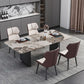 Modern 1/2/5/7 Pieces Dining Set Sintered Stone Dining Table with Leather Chairs Clearhalo 'Dining Room Sets' 'Dining Tables & Seating' 'dining_room_set' 'furn' 'furn_dining_room_set' 'Furniture' 'furniture_dining_room_set' 'Kitchen & Dining Furniture' 1200x1200_ca10eccd-6adc-444d-b10f-0bb091ea8d86