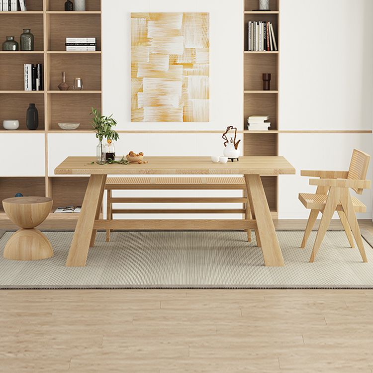 Modern 1/4/5 Pieces Dining Set Rectangle Pine Wood Dining Table for Dining Room Clearhalo 'Dining Room Sets' 'Dining Tables & Seating' 'dining_room_set' 'furn' 'furn_dining_room_set' 'Furniture' 'furniture_dining_room_set' 'Kitchen & Dining Furniture' 'kitchen&dining_furn' 'kitchen' 1200x1200_ca11a3ff-c156-4e9a-b52c-784be791dc20
