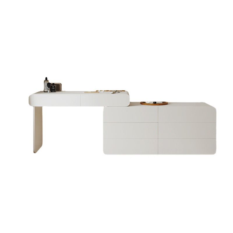 Contemporary Lighted Mirror Vanity Tables Bedroom Makeup Vanity Desk Table with Drawer