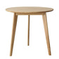 Round Dining Table Natural Contemporary Style Solid Wood Dinner Table for Home Kitchen