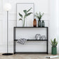 Etagere Metal Bookshelf 2-tier Open Back Modern Bookcase in Burnish