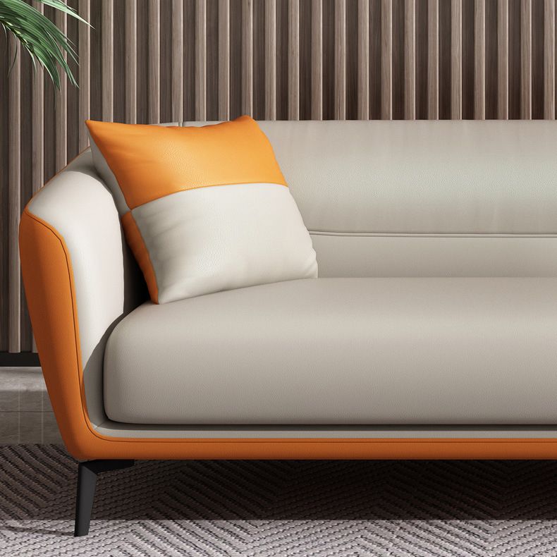 Contemporary Tight Back Tuxedo Arm Loveseat with Black Legs 68H Clearhalo 'furn' 'furn_sofas' 'Furniture' 'furniture_sofas' 'kitchen' 'kitchen_sofas' 'Living Room Furniture' 'Sofa' 'sofas' 1200x1200_ca148422-43ee-4ba4-85f2-4dda4d7ce576