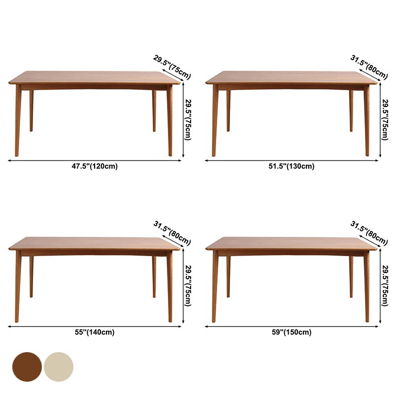 Rectangle Solid Wood Table Modern Dining Table with 4 Legs for Restaurant Clearhalo ' dining_table' 'Dining Tables & Seating' 'Dining Tables' 'furn' 'furn_dining_table' 'Furniture' 'furniture_dining_table' 'Kitchen & Dining Furniture' 'kitchen&dining_furn' 'kitchen' 'kitchen_dining_table' 1200x1200_ca1603da-e835-4aa6-87d8-60de3b506cee