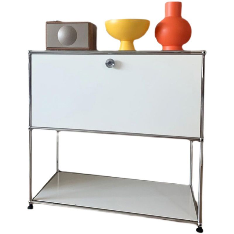 Aparador de estilo de estilo contemporáneo de estilo de madera con marco de metal