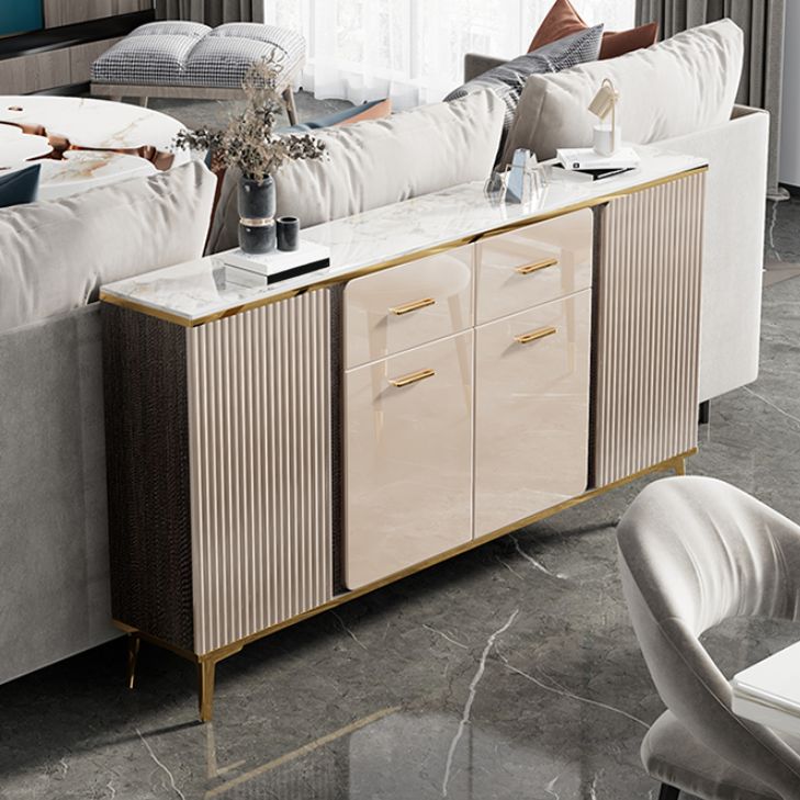 Glam Sideboard Cabinet Stone Sideboardtisch mit Schubladen für Esszimmer