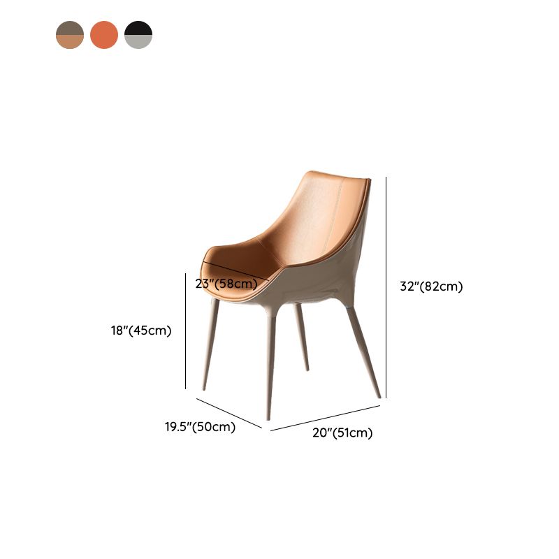 Faux Leather Kitchen Chair Metal Base Dining Chair for Living Room Clearhalo 'Dining Chairs' 'Dining Tables & Seating' 'dining_chair' 'furn' 'furn_dining_chair' 'Furniture' 'Kitchen & Dining Furniture' 1200x1200_ca16585f-9b35-43c6-ab81-fc51f3cc537c