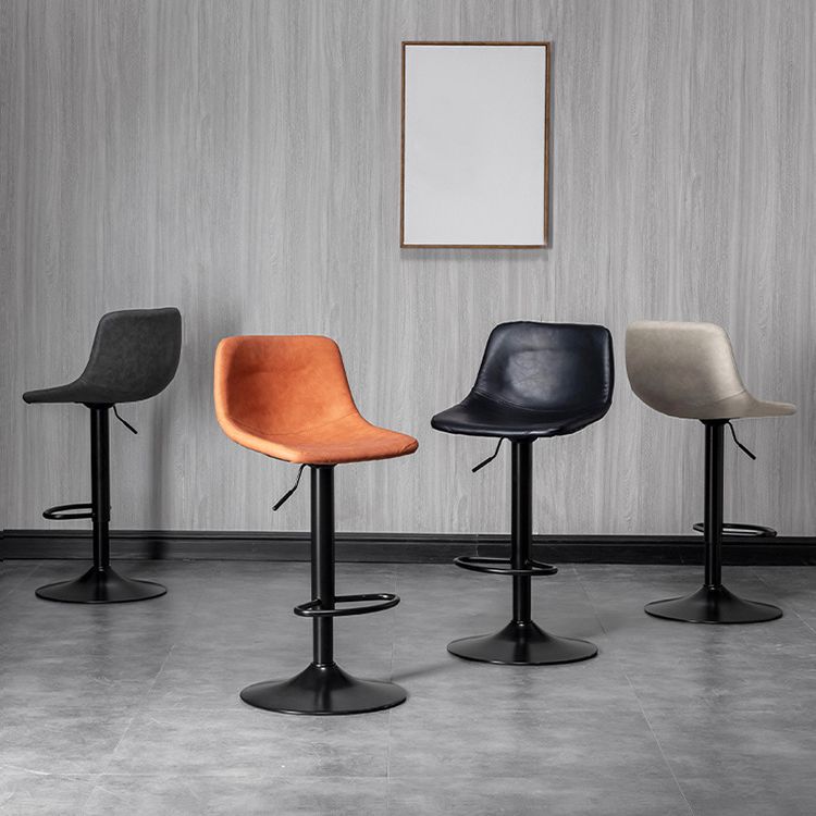 Contemporary Metal Kitchen Dining Room Armless Stool Adjustable Height Barstool Clearhalo 'Bar Furniture' 'Bar Stools' 'bar_stools' 'furn' 'furn_bar_stools' 'Furniture' 'furniture_bar_stools' 'Kitchen & Dining Furniture' 1200x1200_ca16b4da-29e4-4786-ad16-f8dc4a489ff1