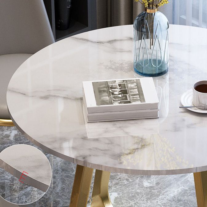 Pièces modernes 1/2/5 Pièces à manger Table à manger en pierre ronde pour balcon