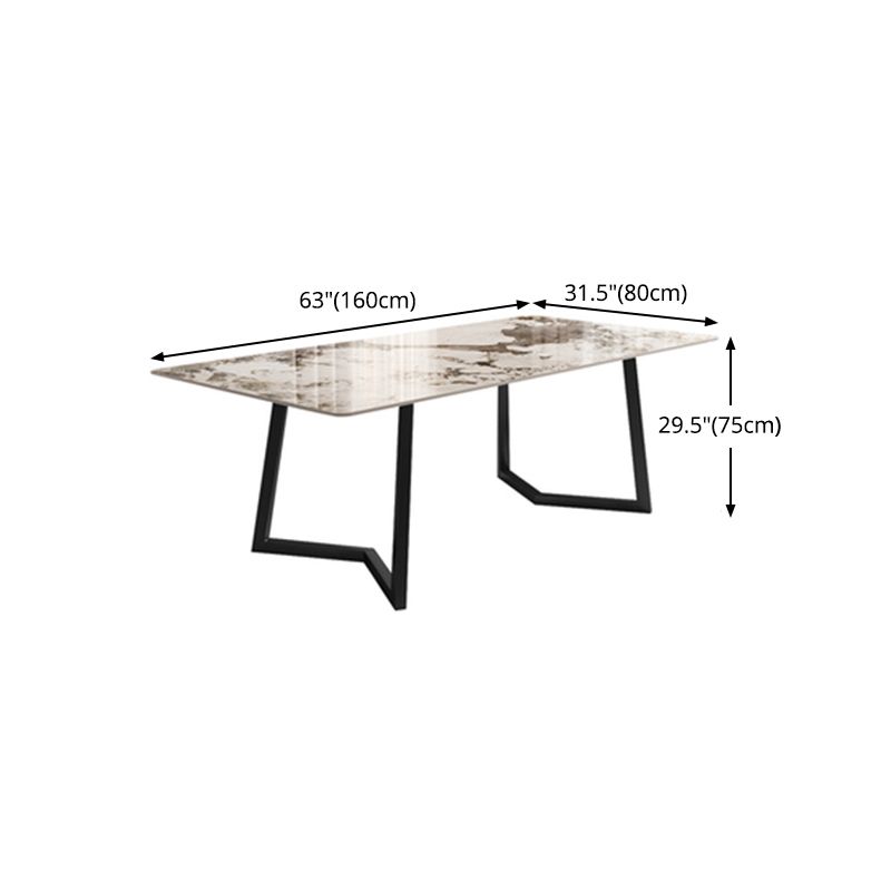 Modern 1/2/3/5/7 Pieces Dining Set Sintered Stone Dining Table Set with Leather Chairs Clearhalo 'Dining Room Sets' 'Dining Tables & Seating' 'dining_room_set' 'furn' 'furn_dining_room_set' 'Furniture' 'furniture_dining_room_set' 'Kitchen & Dining Furniture' 'kitchen&dining_furn' 'kitchen' 1200x1200_ca1764f8-fe73-487a-ab80-b5da38fda71f