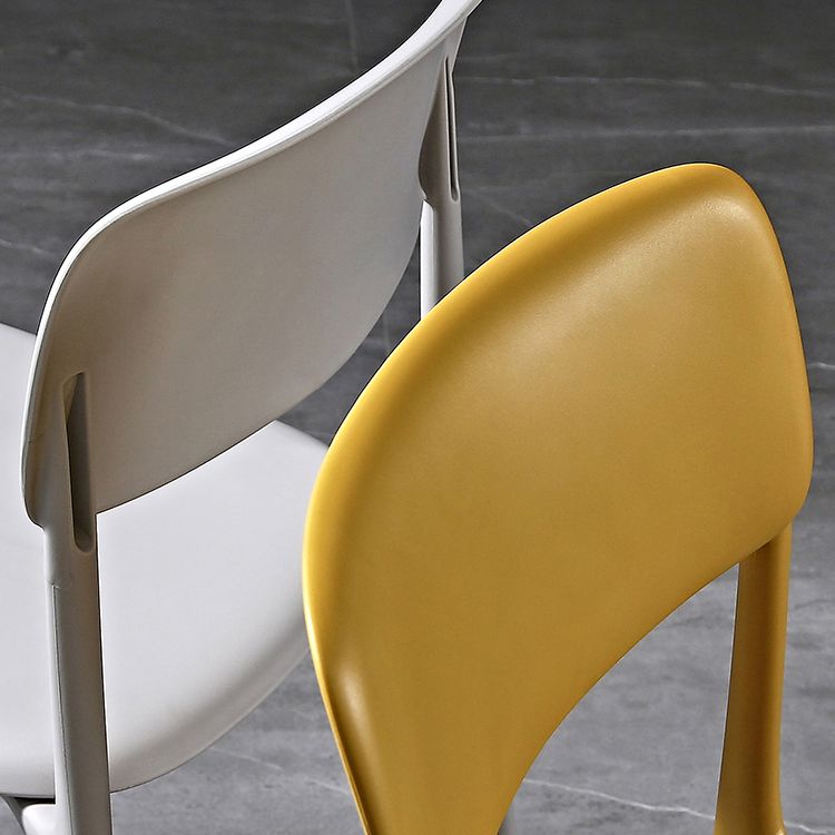 Modern Style Plastic Dining Chairs Open Back Dining Stackable Side Chairs for Kitchen Clearhalo ' kitchen&dining_furn' 'Dining Chairs' 'Dining Tables & Seating' 'dining_chair' 'furn' 'furn_dining_chair' 'Furniture' 'furniture_dining_chair' 'Kitchen & Dining Furniture' 'kitchen' 1200x1200_ca17e33d-c34d-41c8-9982-40c0d52e5ad8