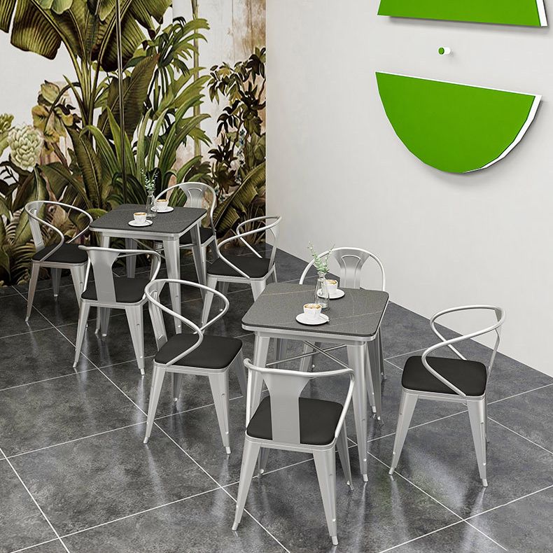 Industrial Dining Table Black Sintered Stone Dining Table with Sled Base Clearhalo ' dining_table' 'Dining Tables & Seating' 'Dining Tables' 'furn' 'furn_dining_table' 'Furniture' 'furniture_dining_table' 'Kitchen & Dining Furniture' 'kitchen&dining_furn' 'kitchen' 'kitchen_dining_table' 1200x1200_ca185add-c007-425c-817e-7bf05251519b
