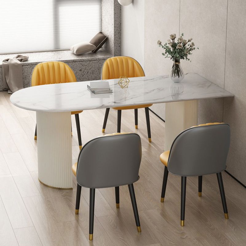 Modern Dining Table Sintered Stone Dining Table with Double Pedestal for Dining Room Clearhalo ' dining_table' 'Dining Tables & Seating' 'Dining Tables' 'furn' 'furn_dining_table' 'Furniture' 'furniture_dining_table' 'Kitchen & Dining Furniture' 'kitchen&dining_furn' 'kitchen' 'kitchen_dining_table' 1200x1200_ca18cb0e-7e23-4e3b-9e54-26cd4d2aacf6