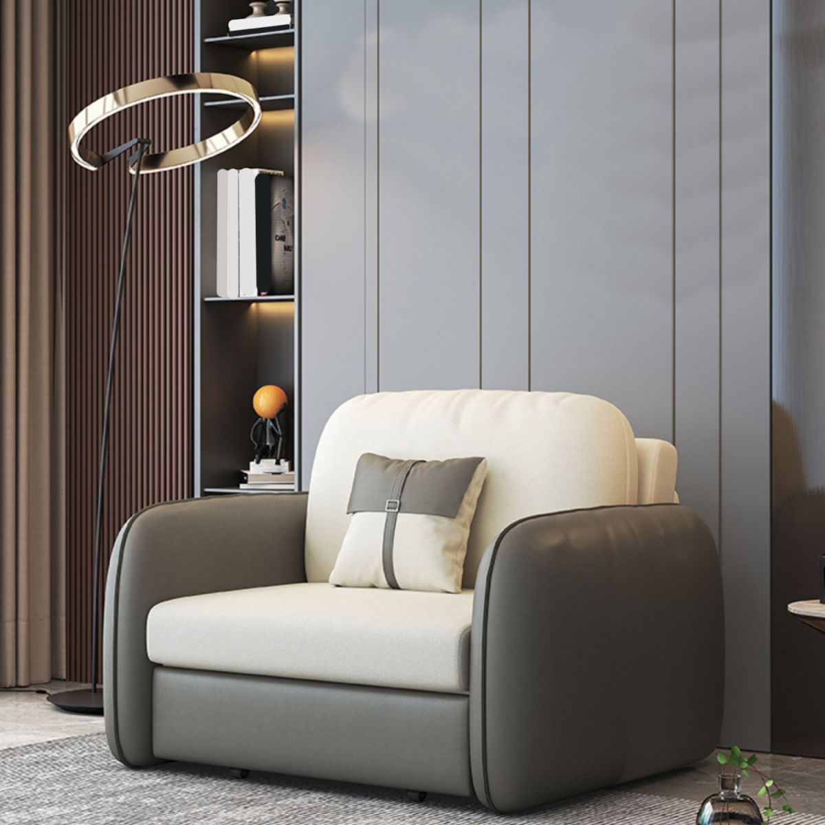 32" Wide Contemporary Sleeper Sofa Futon Faux Leather Sleeper Sofa Clearhalo 'furn' 'furn_futons' 'Furniture' 'Futons & Daybeds' 'Futons' 'Living Room Furniture' 1200x1200_ca19ee6c-48b1-44af-bcae-9b83a7f2c4aa