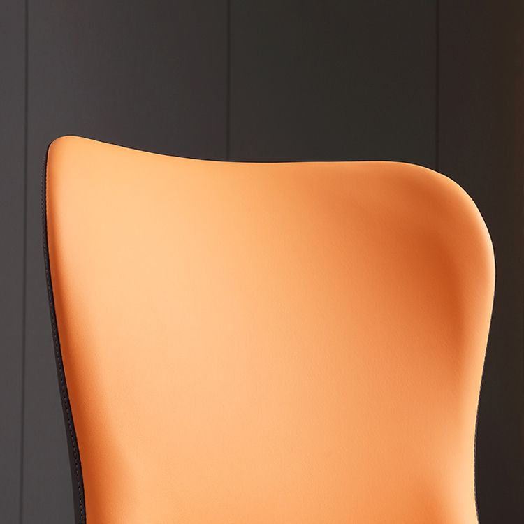 Contemporary Solid Back Dining Side Chairs Leather Dining Side Chair for Kitchen Clearhalo ' kitchen&dining_furn' 'Dining Chairs' 'Dining Tables & Seating' 'dining_chair' 'furn' 'furn_dining_chair' 'Furniture' 'furniture_dining_chair' 'Kitchen & Dining Furniture' 'kitchen' 1200x1200_ca1b2878-8c1b-43d3-9044-2103caf6d778