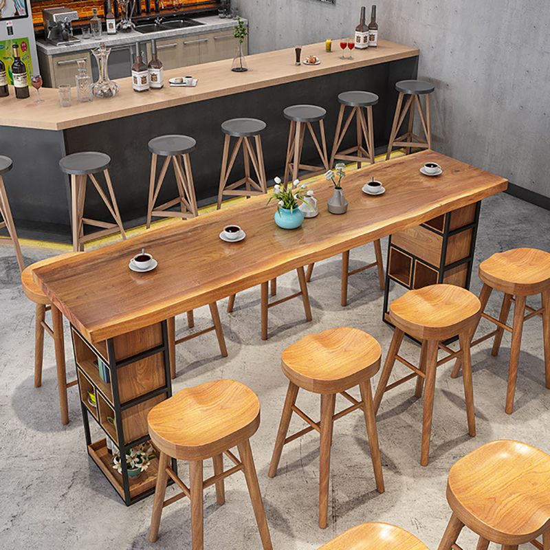 Rectangle Wood Bar Table Contemporary Bar Table with Sled Base Clearhalo 'Bar Furniture' 'Bar Tables' 'bar_tables' 'furn' 'furn_bar_tables' 'Furniture' 'furniture_bar_tables' 'Kitchen & Dining Furniture' 1200x1200_ca1ce217-f31f-42be-a5af-79eb1b70a0e4