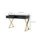Glam 29.52 " Height 2-Drawer Makeup Table Wooden Vanity Stool
