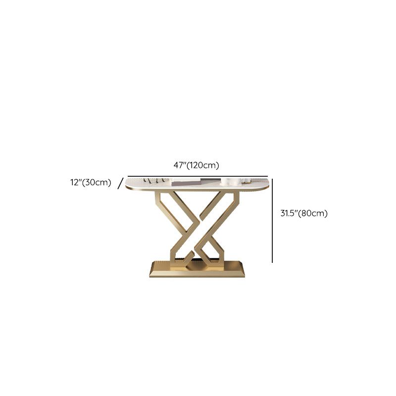 Tavolo di accento in metallo glam tavolo da divano di divano in pietra mezzano per la sala