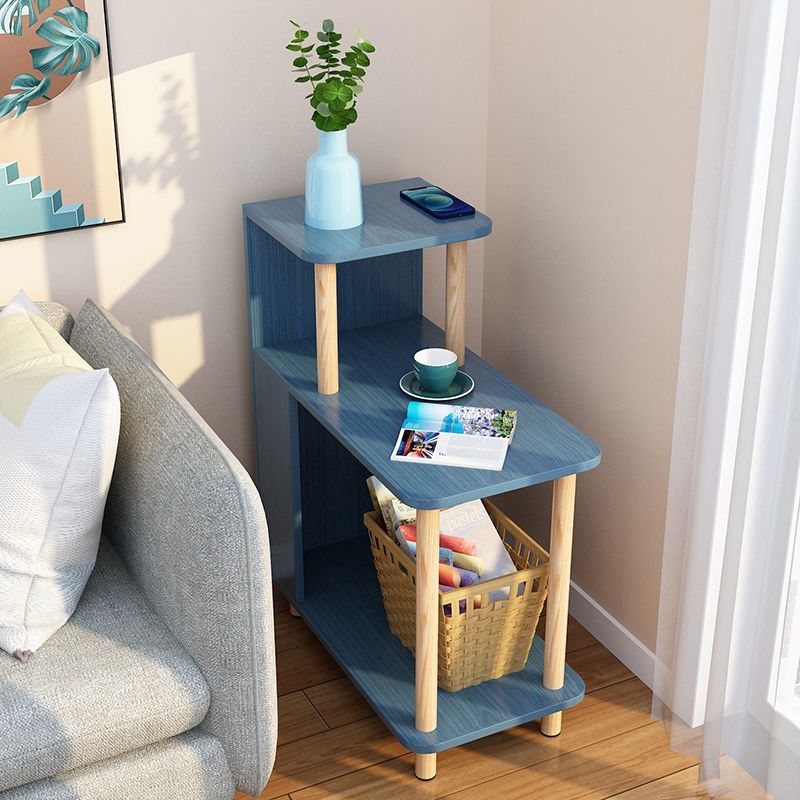 Modern Square 29.53" Tall Wood 4 Legs Side Table with Shelves Clearhalo 'Coffee & Accent Tables' 'End & Side Tables' 'end_side_table' 'end_side_tables' 'furn' 'furn_end_side_tables' 'Furniture' 'furniture_end_side_table' 'Living Room Furniture' 1200x1200_ca1e6de3-e988-4896-9bf0-7d31133aac0e