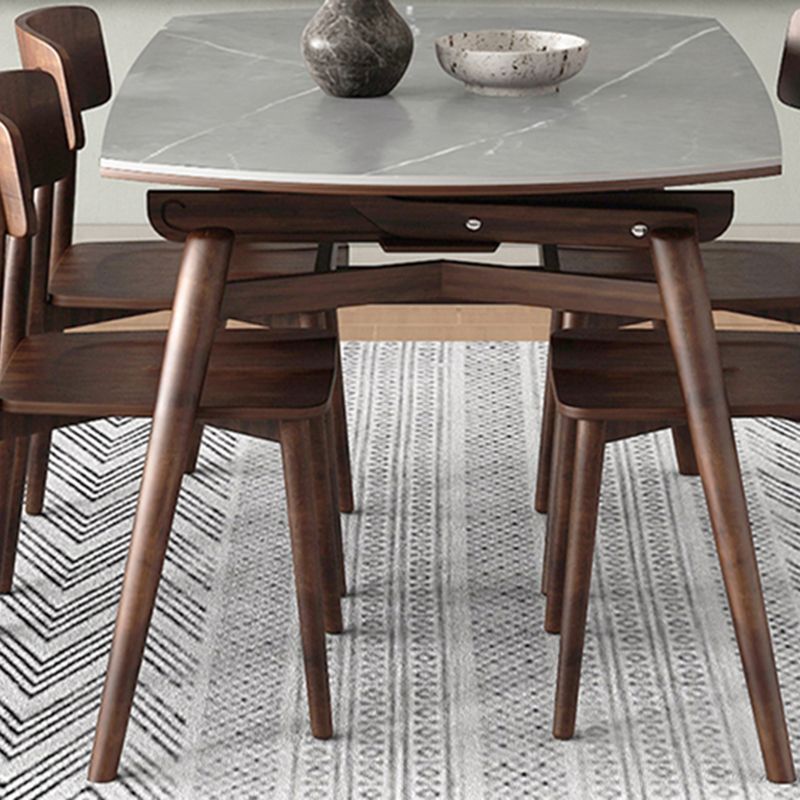 1/5/7/9断片焼く石トップラウンドグレーダイニングセット