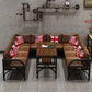Industrial Style Solid Wood Dinner Room Kitchen Table Brown Metal Base Table for Dinning Room Clearhalo ' dining_table' 'Dining Tables & Seating' 'Dining Tables' 'furn' 'furn_dining_table' 'Furniture' 'furniture_dining_table' 'Kitchen & Dining Furniture' 'kitchen&dining_furn' 'kitchen' 'kitchen_dining_table' 1200x1200_ca23e2c4-bc81-4de7-917c-9ea27295c262