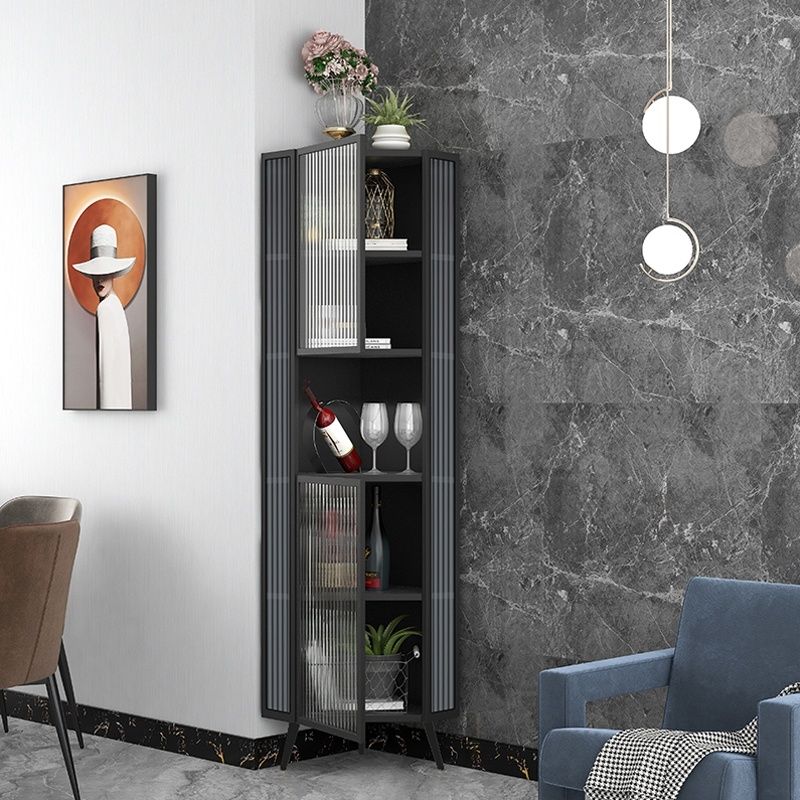 Servidor de vidrio de servidor de buffet de estilo glamorante de 64 pulgadas servidor de comedor de altura para sala de estar