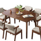 Modern Style Rubberwood Solid Wood Dining Table Rectangle Table with 4 Legs for Dinning Room Clearhalo ' dining_table' 'Dining Tables & Seating' 'Dining Tables' 'furn' 'furn_dining_table' 'Furniture' 'furniture_dining_table' 'Kitchen & Dining Furniture' 'kitchen&dining_furn' 'kitchen' 'kitchen_dining_table' 1200x1200_ca24ee8e-1be3-41aa-9988-75cfcad74128