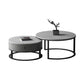 Slate Round Coffee Table 2 Piece Modern Minimalist Bunching Tables Clearhalo 'Coffee & Accent Tables' 'Coffee Tables' 'coffee_tables' 'furn' 'furn_coffee_tables' 'Furniture' 'Living Room Furniture' 1200x1200_ca24eff2-e066-4f41-8b41-d155e22288e8