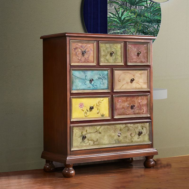 Mid-century Modern Wooden Chest Rectangle Accent Chest with 5-Drawer Clearhalo 'Cabinets & Chests' 'cabinets_chests' 'furn' 'furn_cabinets_chests' 'Furniture' 'Living Room Furniture' 1200x1200_ca2599f7-c444-490c-b5b2-31a3e687d694