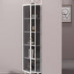 Industrial Glass Doors Curio Cabinet Metal Buffet Cabinet for Living Room
