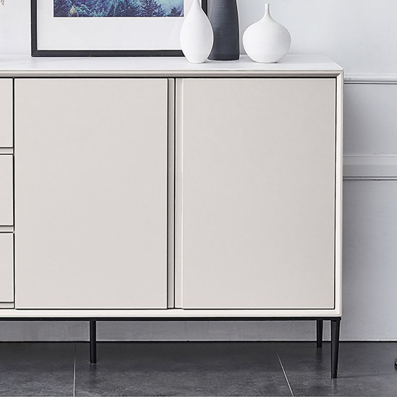 Tavolo di gioia in pietra sinterizzata Finitura antica a 3 disegni con gambe metalliche