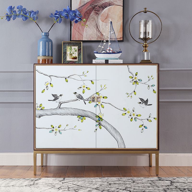 Birch Wood Dining Room Sideboard Cabinet Glam Server Cabinet with Storage Clearhalo 'buffet_sideboard' 'Buffets & Sideboards' 'furn' 'furn_buffet_sideboard' 'Furniture' 'Kitchen & Dining Furniture' 1200x1200_ca276ca9-cbe0-433e-8869-08d4552ab47b
