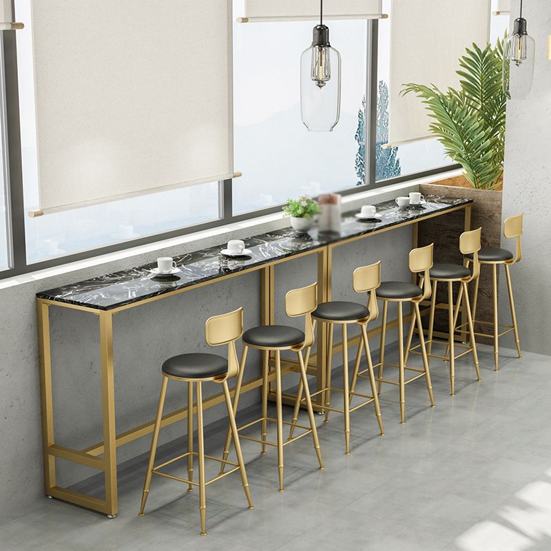 Modern Style Metal Bar Stool with Footrest Bistro Simple Bar Stool Clearhalo 'Bar Furniture' 'Bar Stools' 'bar_stools' 'furn' 'furn_bar_stools' 'furniture_bar_stools' 'Kitchen & Dining Furniture' 'kitchen&dining_furn' 'kitchen' 'kitchen_furn' Furniture' 1200x1200_ca289582-6f00-4e72-925a-b0bb78c3abaf