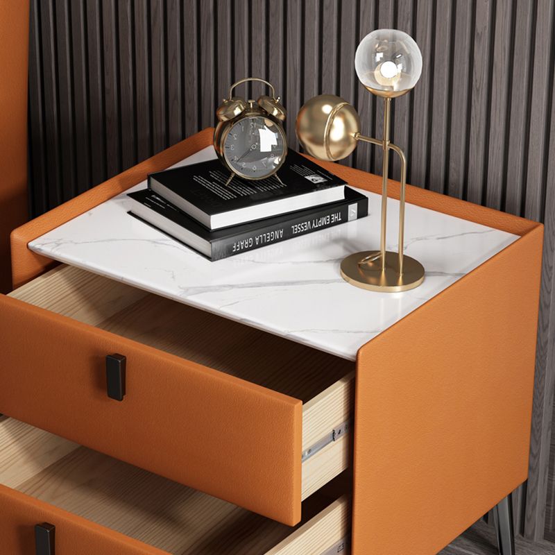 Contemporary Accent Table Nightstand Stone Nightstand with Drawers Clearhalo 'Bedroom Furniture' 'furn' 'furn_night_stand' 'Furniture' 'night_stand' 'Nightstands' 1200x1200_ca2c8539-a53e-43af-a9b6-6a96dec3a566