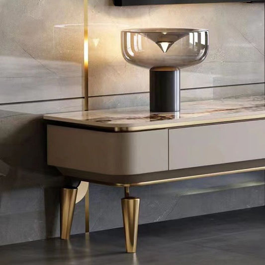 Stone TV Media Stand Console multimediale di archiviazione chiusa con cassetti