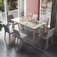 Rectangle Mid-Century Modern Dining Table Sintered Stone Table with 4 Solid Wood Legs Clearhalo ' dining_table' 'Dining Tables & Seating' 'Dining Tables' 'furn' 'furn_dining_table' 'Furniture' 'furniture_dining_table' 'Kitchen & Dining Furniture' 'kitchen&dining_furn' 'kitchen' 'kitchen_dining_table' 1200x1200_ca2de99e-3f60-45f2-8522-5deb2b914ba3