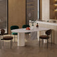 Mesa de forma libre para restaurante Mesa de comedor blanca de lujo con 3 patas