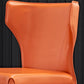 Nordic Style Side Chair Faux Leather Wingback Chair for Dining Room
