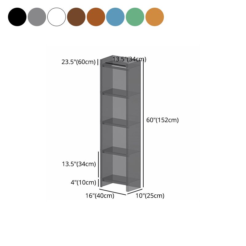 Acrylic Bookcase Scandinavian Style Closed Back Bookshelf for Office and Study Room Clearhalo 'Bookcases' 'furn' 'furn_bookcases' 'Furniture' 'furniture_bookcases' 'kitchen' 'kitchen_bookcases' 'Living Room Furniture' 'Office Furniture' 1200x1200_ca31b29a-d539-40d6-a6d7-9b618730aa33