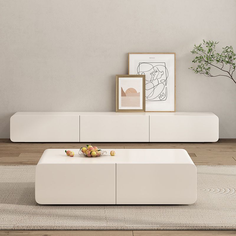 Wooden TV Media Console White TV Stand Console with 3 Drawers Clearhalo 'furn' 'furn_tv_stands_entertainment_centers' 'Furniture' 'Living Room Furniture' 'TV Stands & Entertainment Centers' 'TV Stands & Media Storage Furniture' 'tv_stands_entertainment_centers' 1200x1200_ca320ea4-ed2e-4259-a8d6-ef5bf34999d7