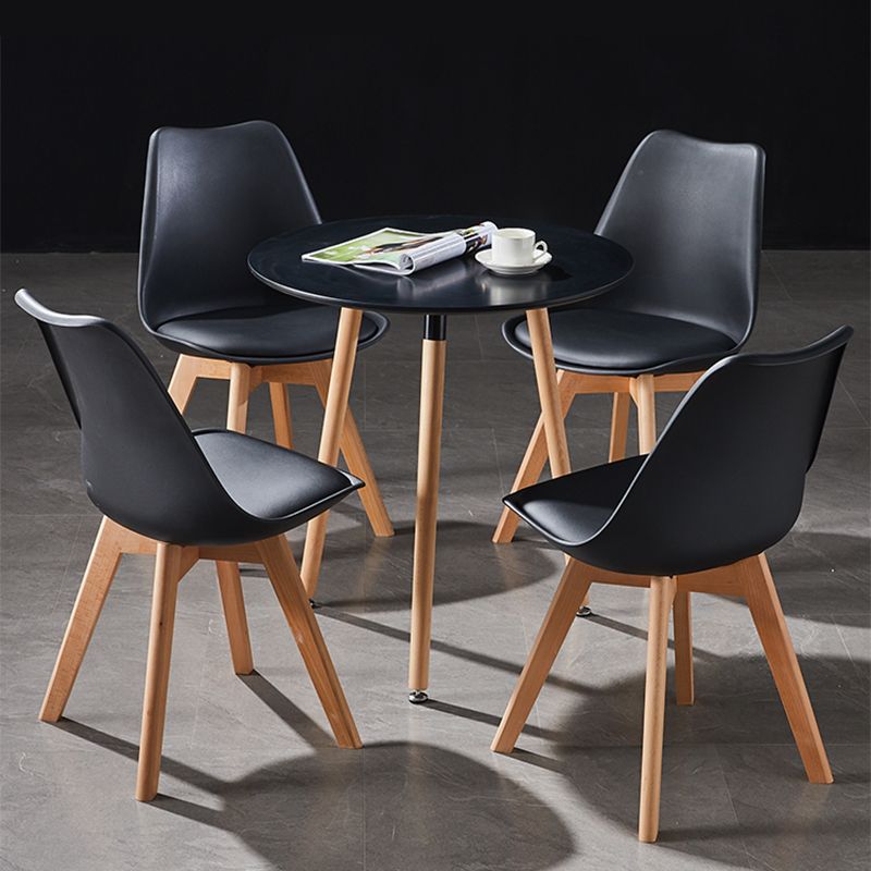 Contemporary Wood Dining Room Chairs Faux Leather Dining Armless Chairs for Home Use Clearhalo ' kitchen&dining_furn' 'Dining Chairs' 'Dining Tables & Seating' 'dining_chair' 'Furniture' 'furniture_dining_chair' 'Kitchen & Dining Furniture' 'kitchen' 1200x1200_ca32b6b6-23d3-4c6c-b014-34fea48f8b9c