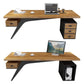 Industrial Brown Computer Desk Home or Office Pedestal Office Desk