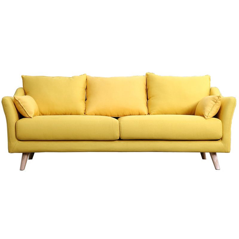 Modern Cotton Blend Loose Back Sofa 33"W Sloped Arm Sofa with Multiple Cushions Clearhalo 'furn' 'furn_sofas' 'Furniture' 'furniture_sofas' 'Living Room Furniture' 'Sofa' 'sofas' 1200x1200_ca358f99-c882-462e-a10a-94fd3abac874