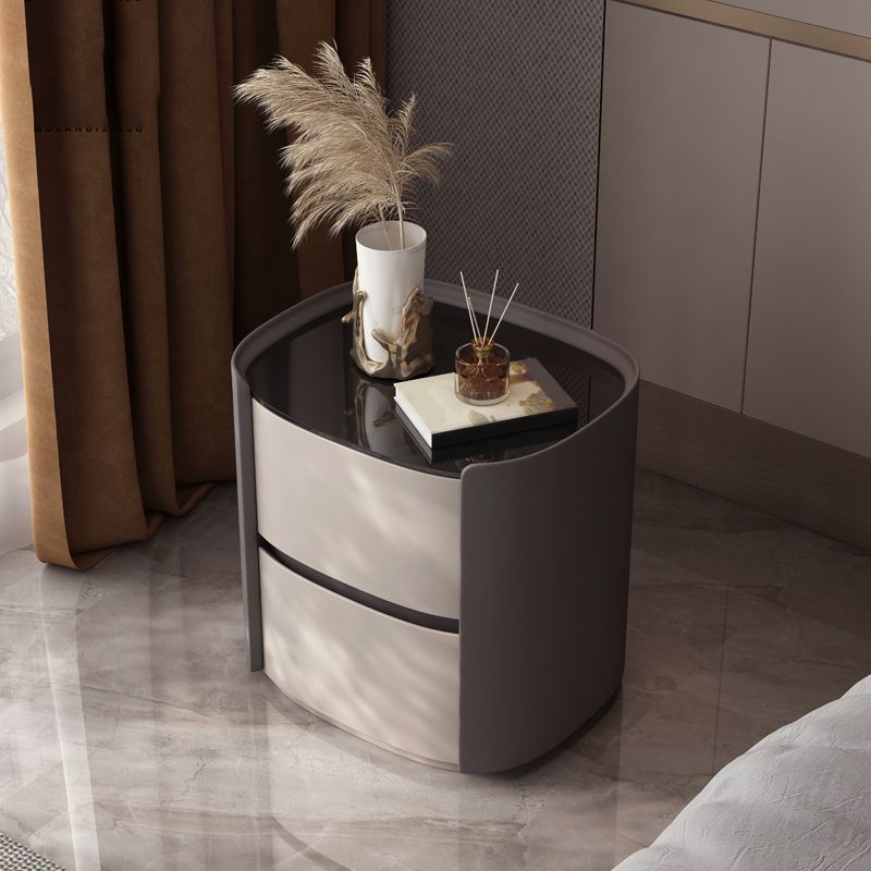 モダンなアクセントテーブルナイトスタンドアンティークフィニッシュベッドナイトスタンドの引き出し付き