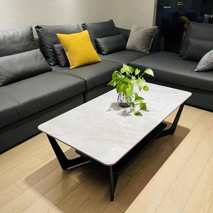 Slate Rectangular Coffee Table Minimalist Coffee Table for Living Room Clearhalo 'Coffee & Accent Tables' 'Coffee Tables' 'coffee_tables' 'furn' 'furn_coffee_tables' 'Furniture' 'Living Room Furniture' 1200x1200_ca36249c-f7d7-48ff-8d47-7088ba1dba40