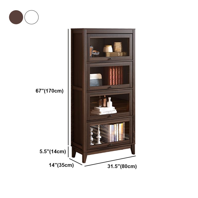 Contemporary Manufactured Wood Vertical Bookcase with Glass Doors Clearhalo 'Bookcases' 'furn' 'furn_bookcases' 'Furniture' 'furniture_bookcases' 'kitchen' 'kitchen_bookcases' 'Living Room Furniture' 'Office Furniture' 1200x1200_ca36980c-f216-4649-af43-a59db1088d71