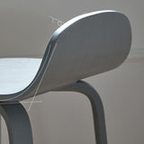 Modern Armless Backrest Counter Stool Wood Cafe Bar Stool with Wooden Seat and Pedal